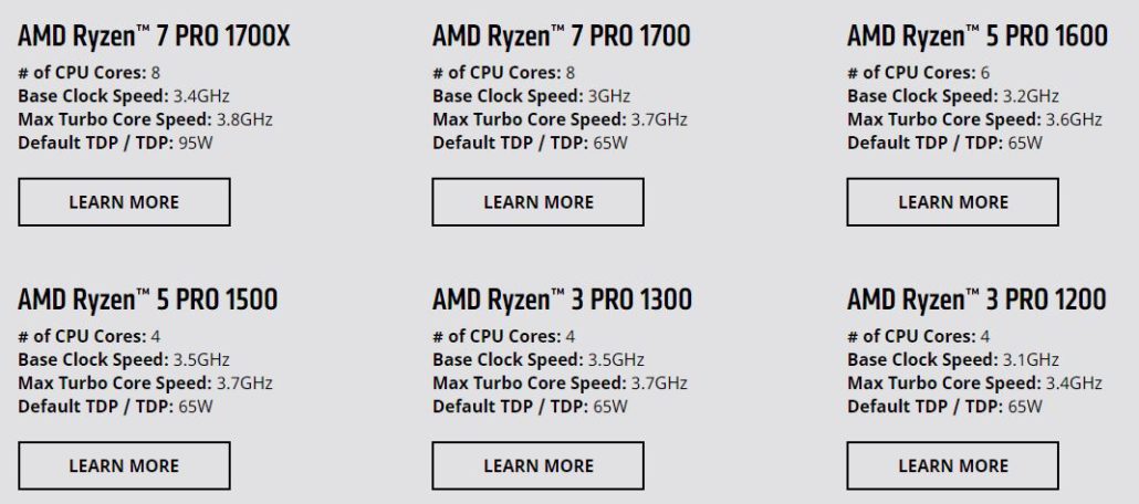 AMD Ryzen Pro  Credit AMD