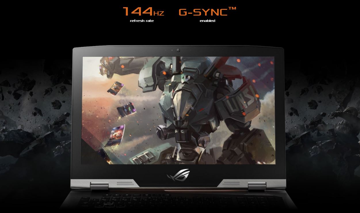 Asus Rog G703 Gaming laptop 144hz display 1080 graphics I7 CPU Credit by ASUS