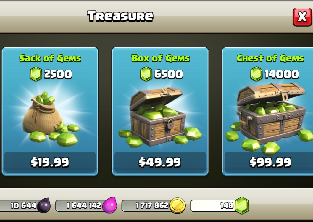 Microtransactions clash of clans