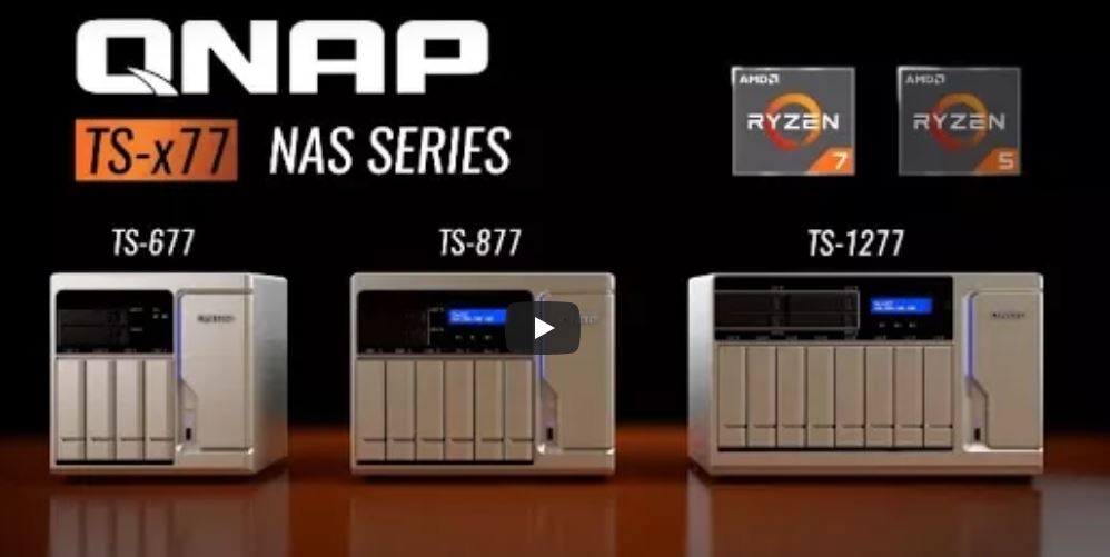 World’s First AMD Ryzen NAS By QNAP, TS-x77 Business NAS by 8-core 3.7 GHz AMD Ryzen 7 1700 CPU