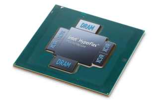 The Intel® Stratix® 10 MX FPGA is the industry’s first field programmable gate array (FPGA) with integrated High Bandwidth Memory DRAM (HBM2). By integrating the FPGA and the HBM2, Intel Stratix 10 MX FPGAs offer up to 10 times memory bandwidth compared to standalone DDR memory solutions. (Credit: Intel Corporation)