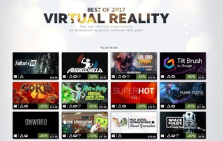 Steam's 'Best VR Video Games 2017' List, Fallout4 VR, AudioShield, Raw Data