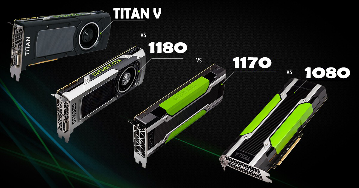 NVIDIA GPU Comparison, GTX 1180 Specs vs 1170 vs 1070 vs 1080 vs 1180ti vs Titan V