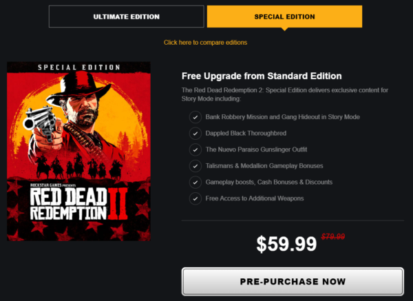 red dead redemption 2 best price